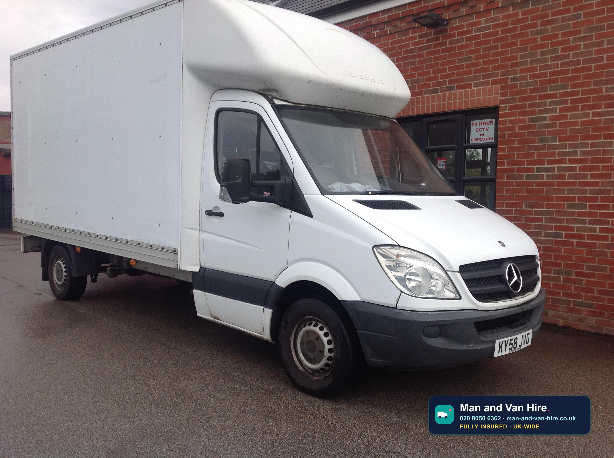 Man and Van Hire branded Luton box van — house removals, man and van and delivery
